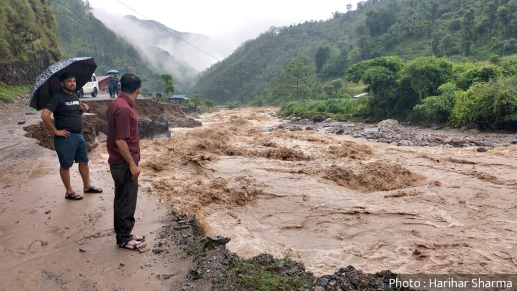 कालुङ्खोला लघु जलविद्युत्को पावरहाउस बाढीले बगायो